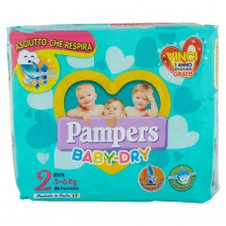 PAMPERS BABY DRY MINI 3/6kg